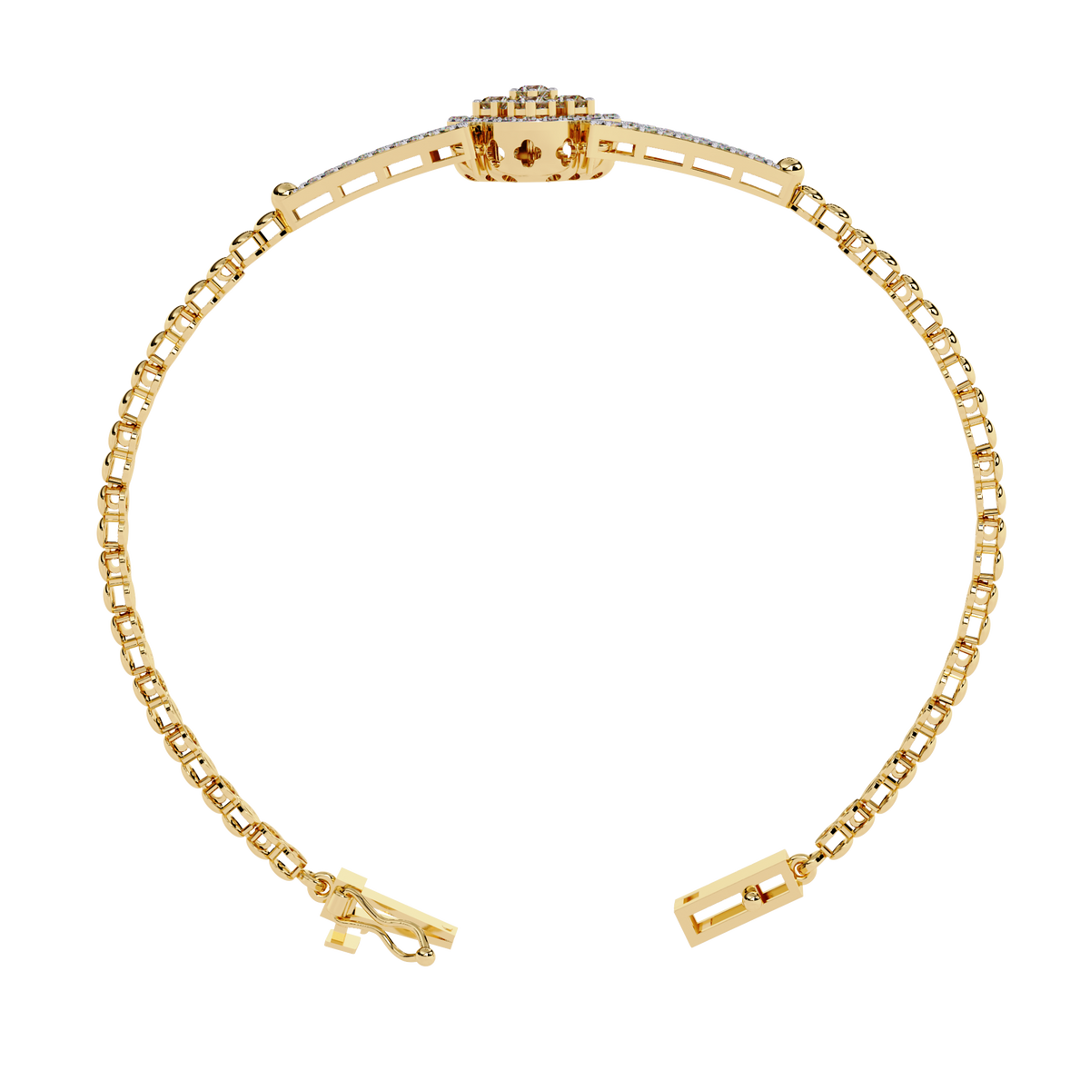 Reverra 14K Round Cluster Diamond Flexi Bracelet, CTTW-0.5