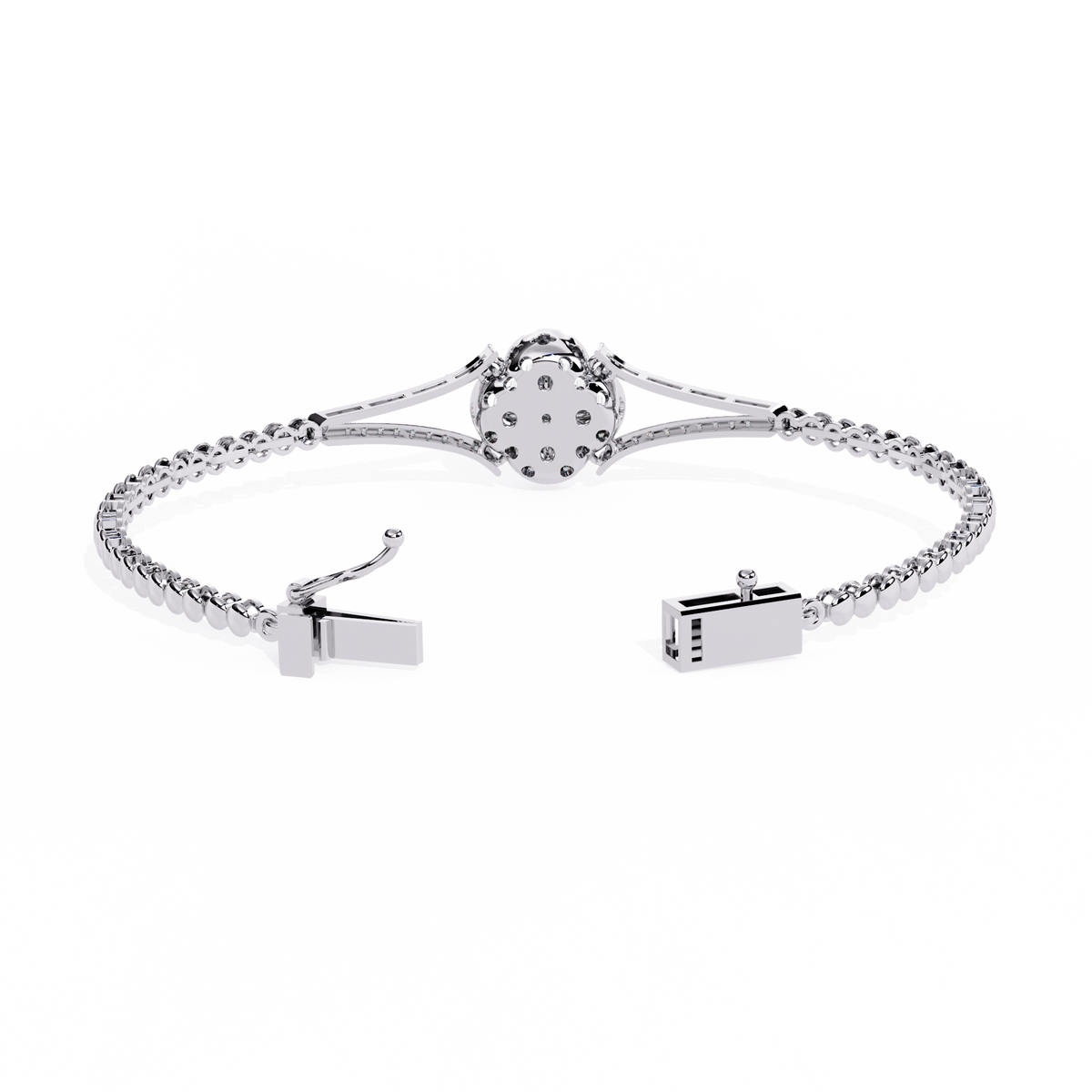 Reverra 14K Round Cluster Diamond Flexi Bracelet, CTTW-0.5