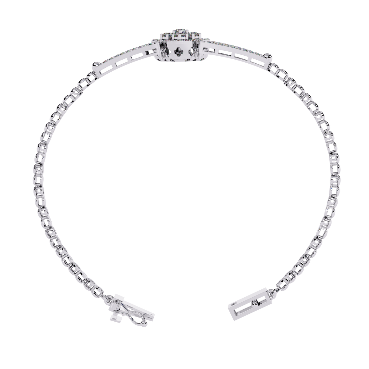 Reverra 14K Round Cluster Diamond Flexi Bracelet, CTTW-0.5