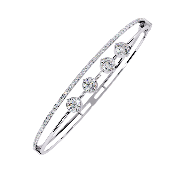 Reverra 14K Gold Round Lab Grown Diamond Fashion Bracelet for Women, CTTW-2.32