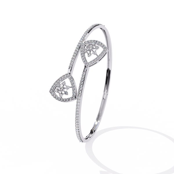 Reverra 14K Gold Round Lab Grown Diamond Pears Fashion Bracelet for Women, CTTW-1.35