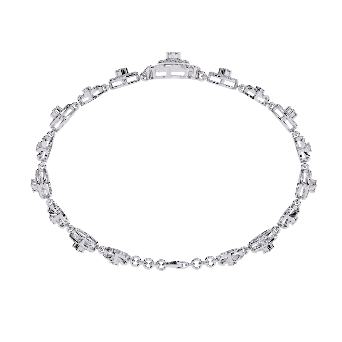 Reverra 14K Round Diamond Fashion Bracelet, CTTW-1.29