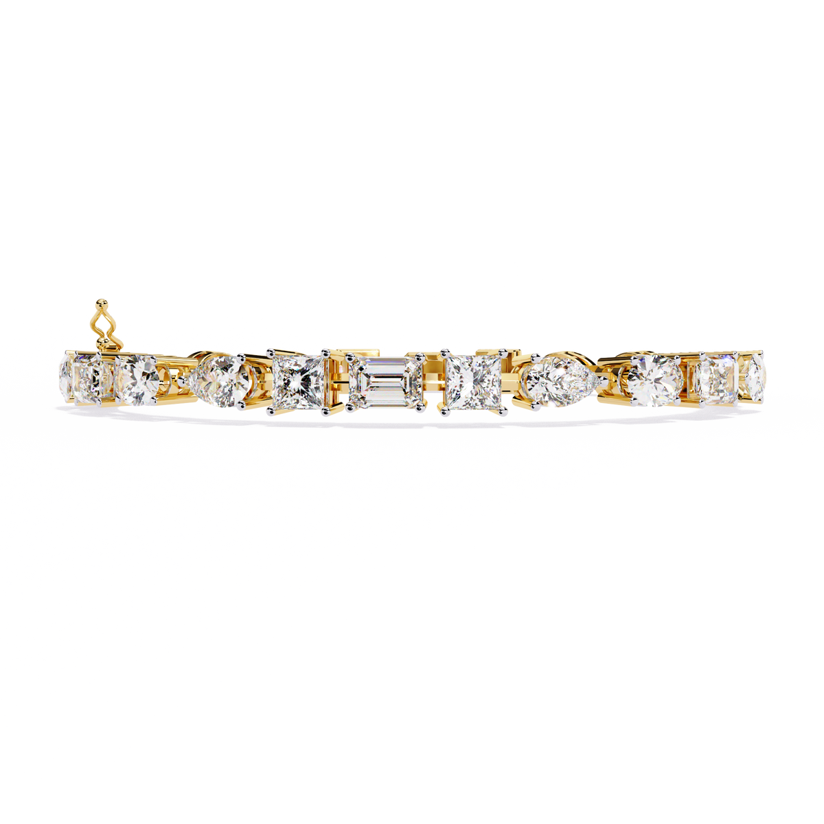 Reverra 14K Mixed-Shape Diamond Tennis Bracelet, CTTW-13.84