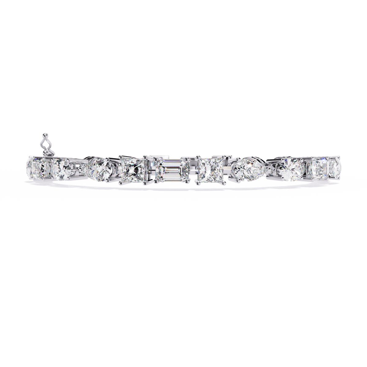 Reverra 14K Mixed-Shape Diamond Tennis Bracelet, CTTW-13.84