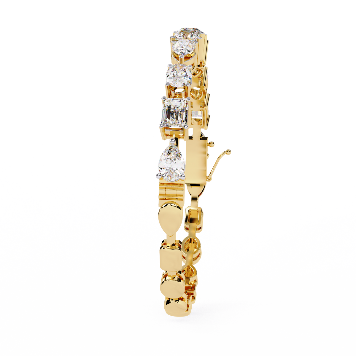 Reverra 14K Mixed-Shape Diamond Tennis Bracelet, CTTW-13.84