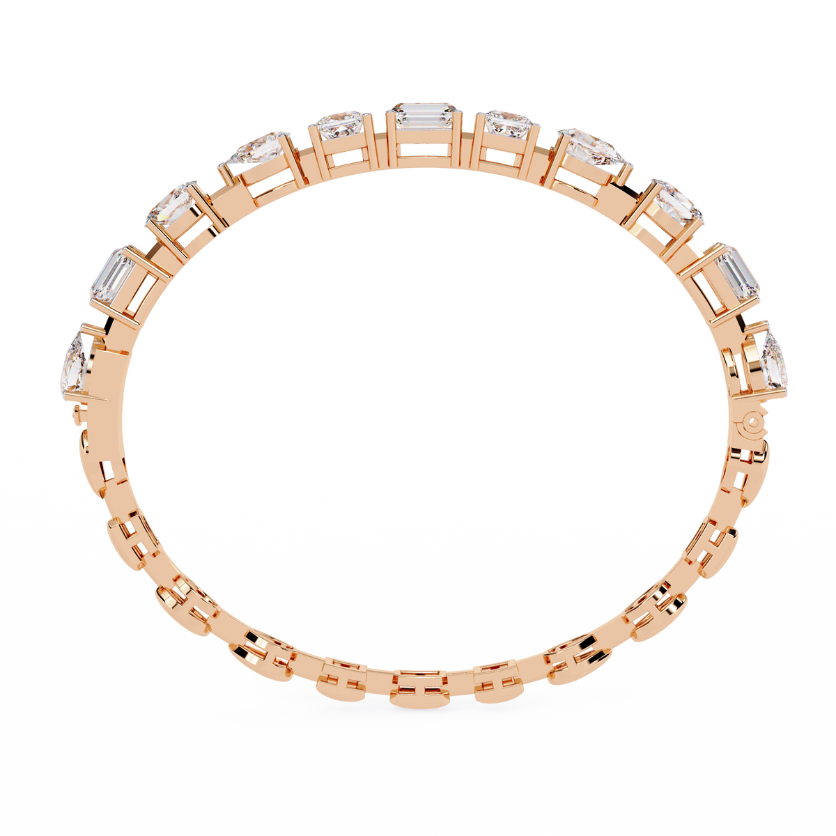 Reverra 14K Mixed-Shape Diamond Tennis Bracelet, CTTW-13.84