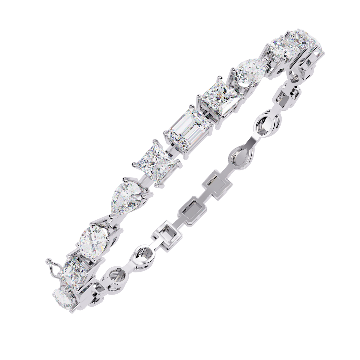 Reverra 14K Mixed-Shape Diamond Tennis Bracelet, CTTW-13.84