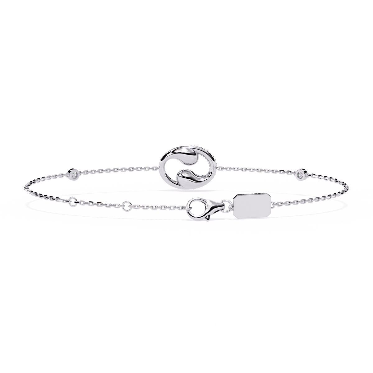 Reverra 14K Swirl Diamond Fashion Bracelet, CTTW-0.29