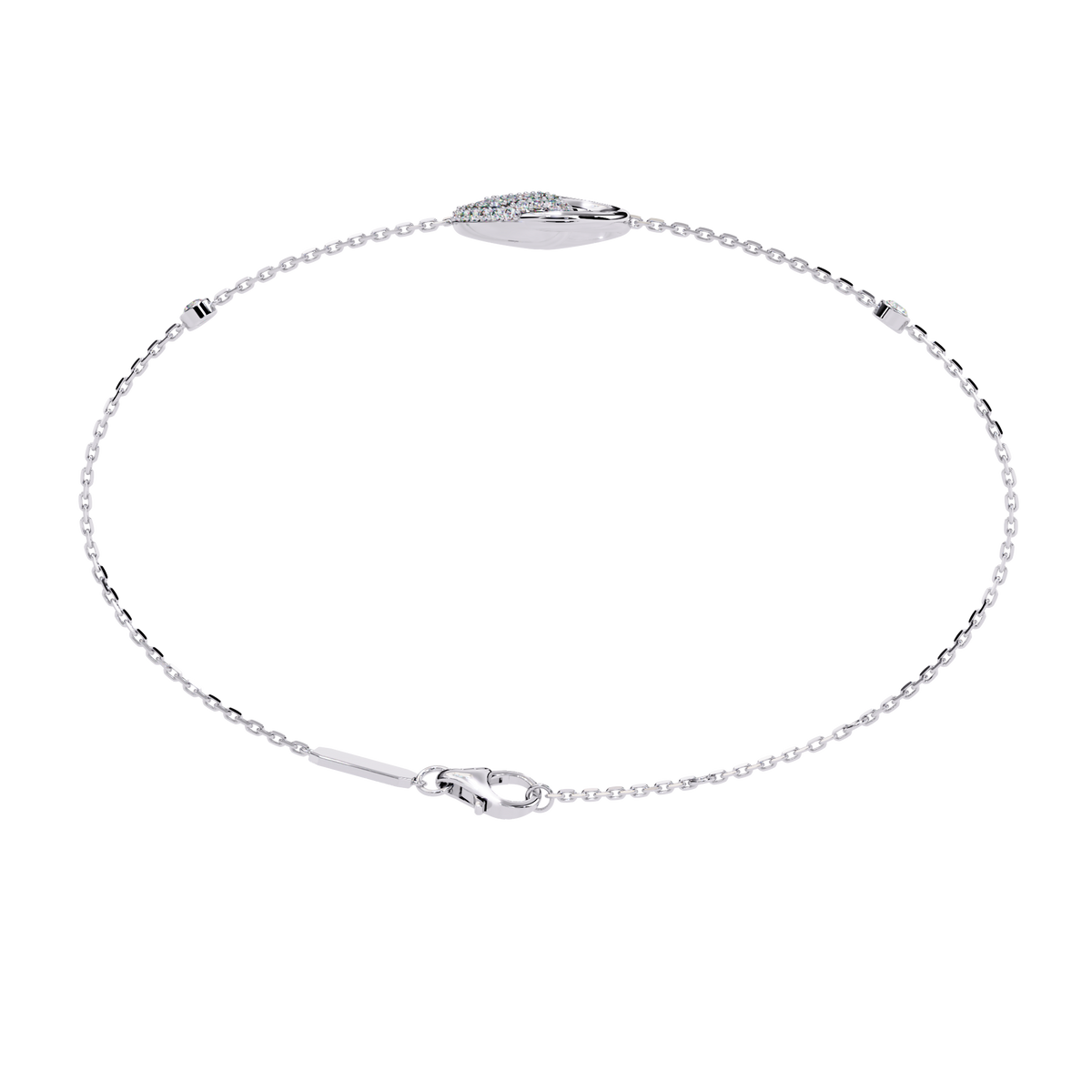 Reverra 14K Swirl Diamond Fashion Bracelet, CTTW-0.29