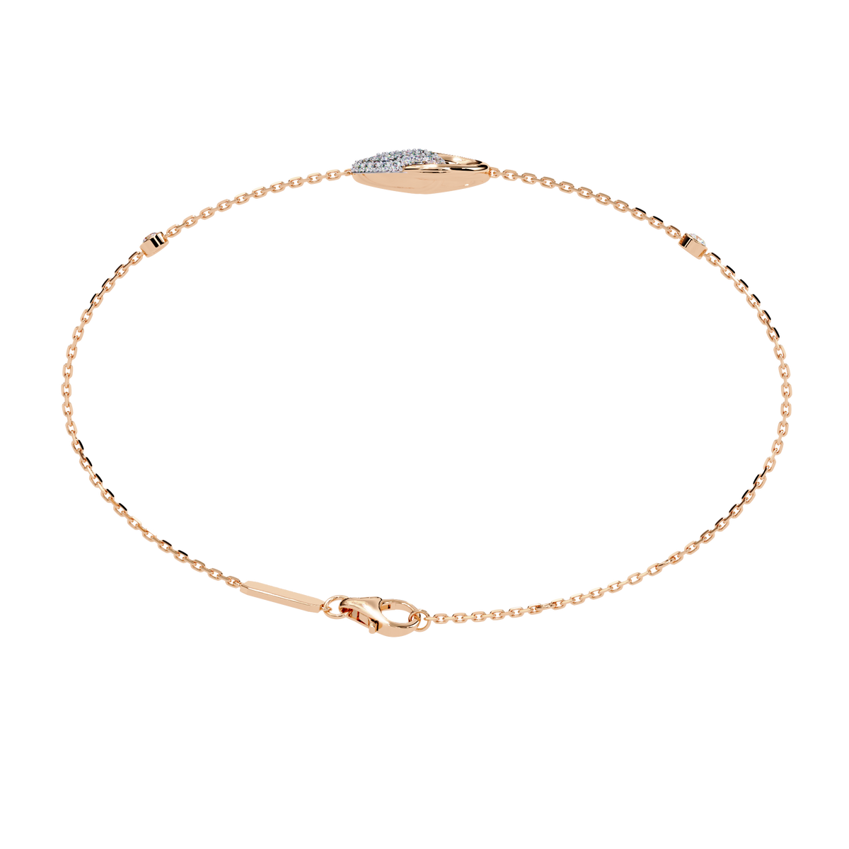 Reverra 14K Swirl Diamond Fashion Bracelet, CTTW-0.29