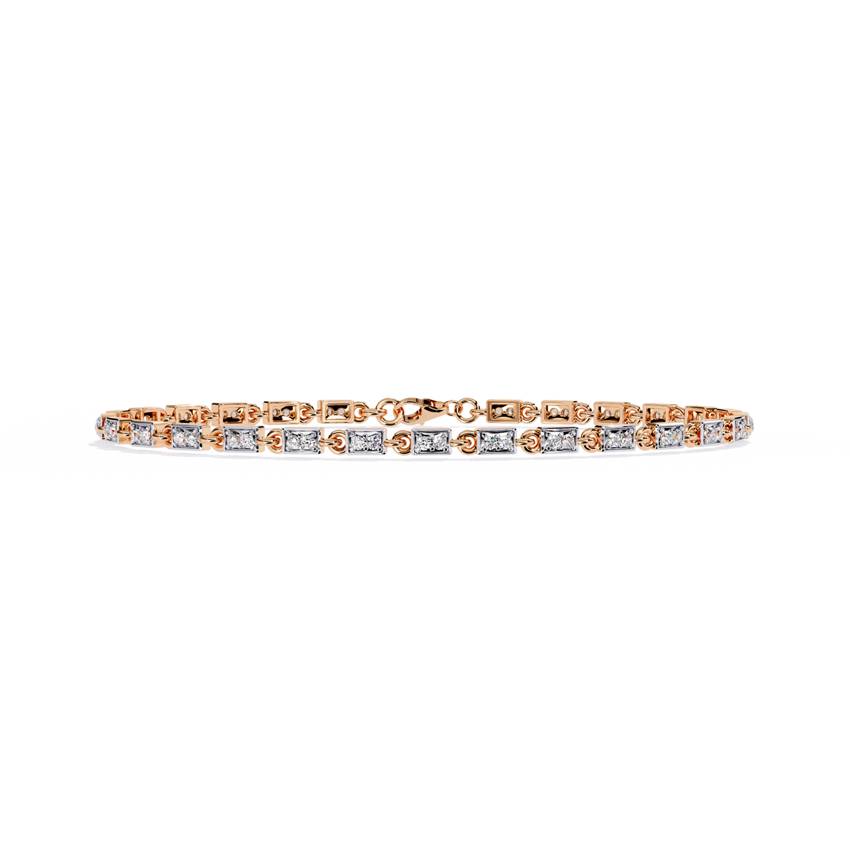 Reverra 14K Geometric Diamond Tennis Bracelet, CTTW-0.45