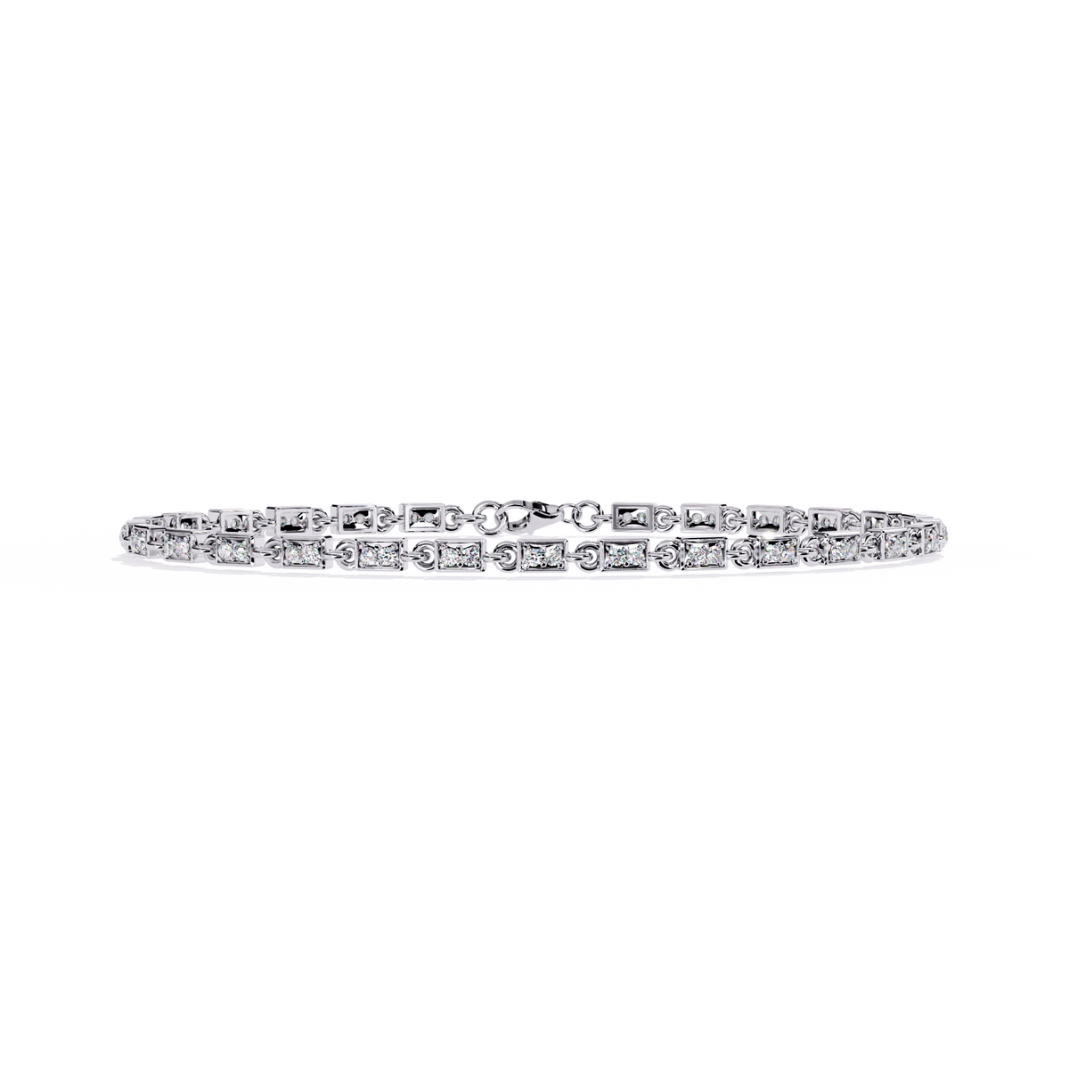 Reverra 14K Geometric Diamond Tennis Bracelet, CTTW-0.45