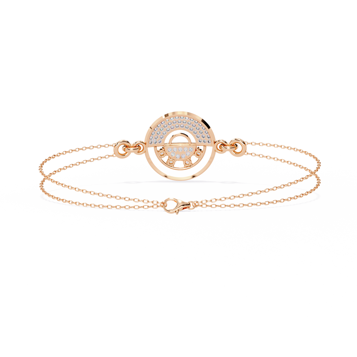 Reverra 14K Geometric Diamond Fashion Bracelet, CTTW-0.42