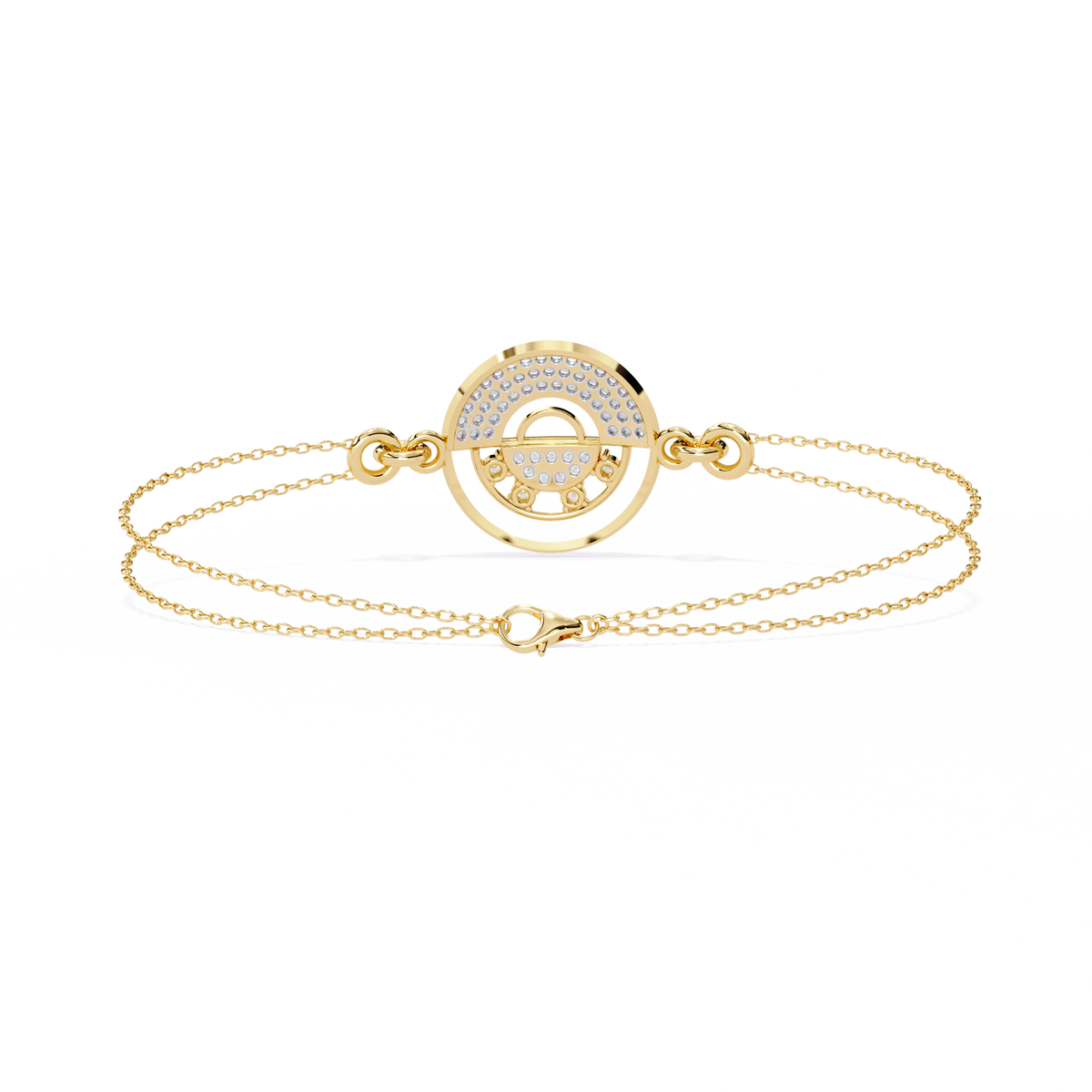 Reverra 14K Geometric Diamond Fashion Bracelet, CTTW-0.42