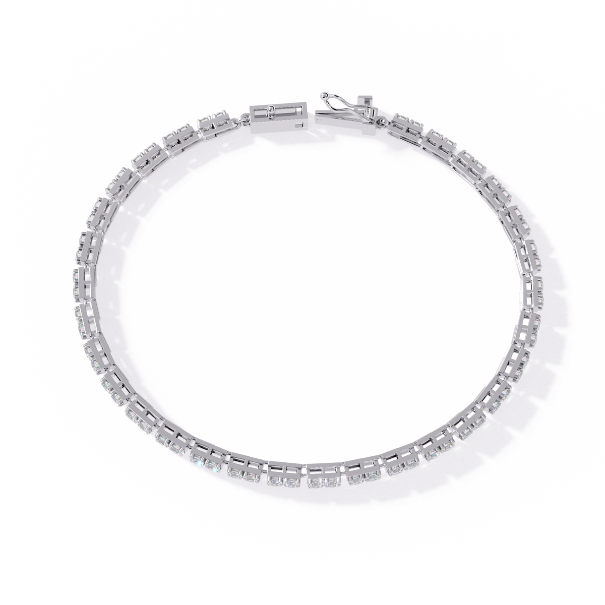 Reverra 14K Circular Halo Diamond Fashion Bracelet, CTTW-2.3