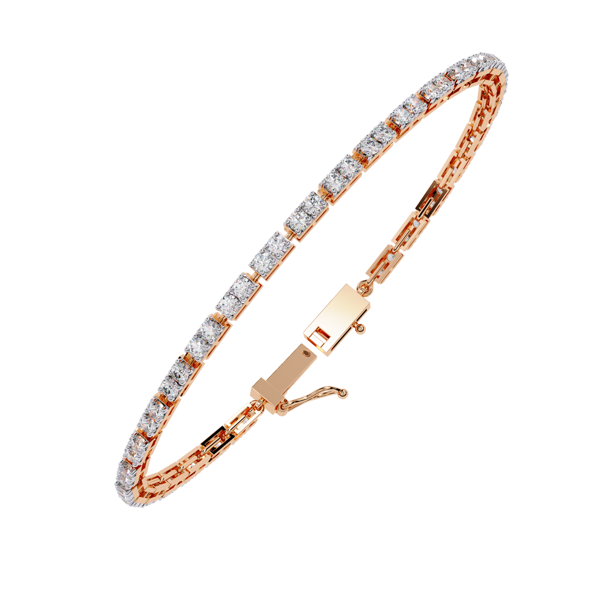 Reverra 14K Circular Halo Diamond Fashion Bracelet, CTTW-2.3