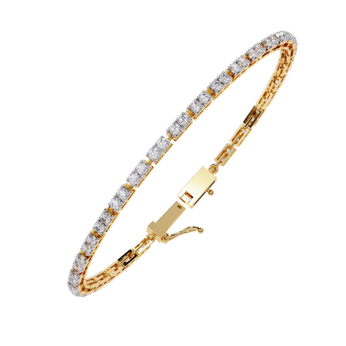 Reverra 14K Circular Halo Diamond Fashion Bracelet, CTTW-2.3