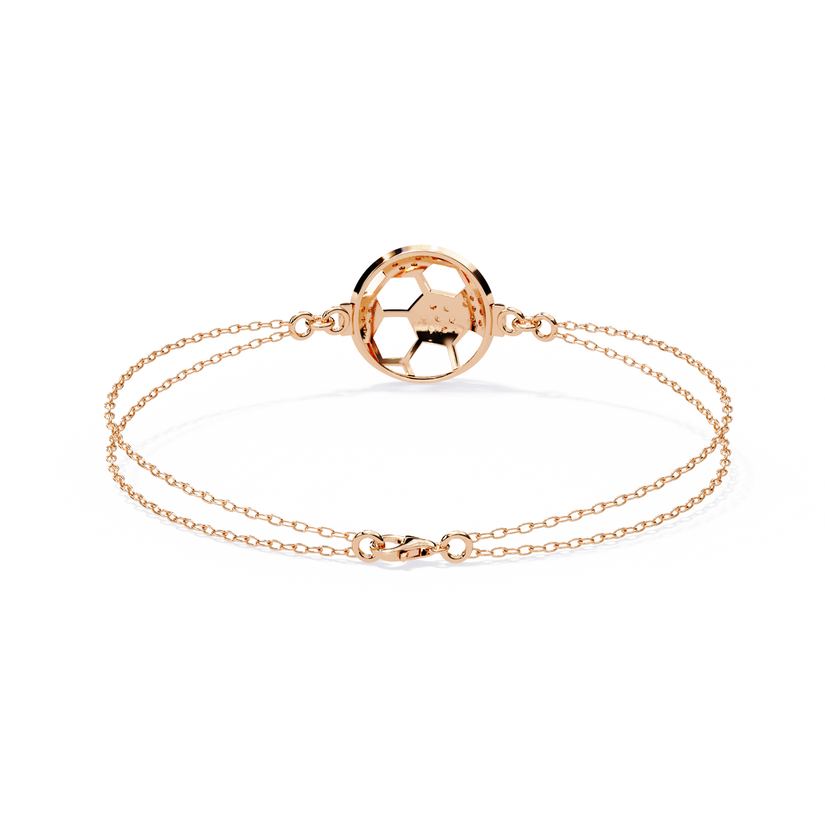 Reverra 14K Hexagon Mesh Diamond Fashion Bracelet, CTTW-0.2