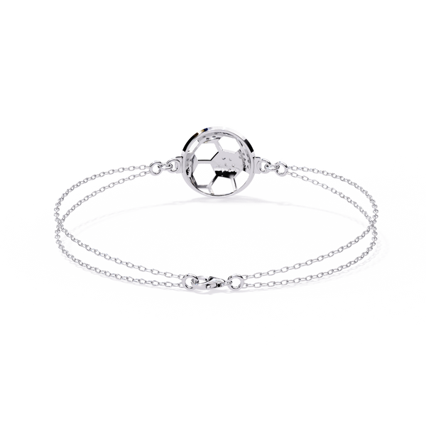 Reverra 14K Gold Round Lab Grown Diamond Hexagon Mesh Fashion Bracelet for Women, CTTW-0.2