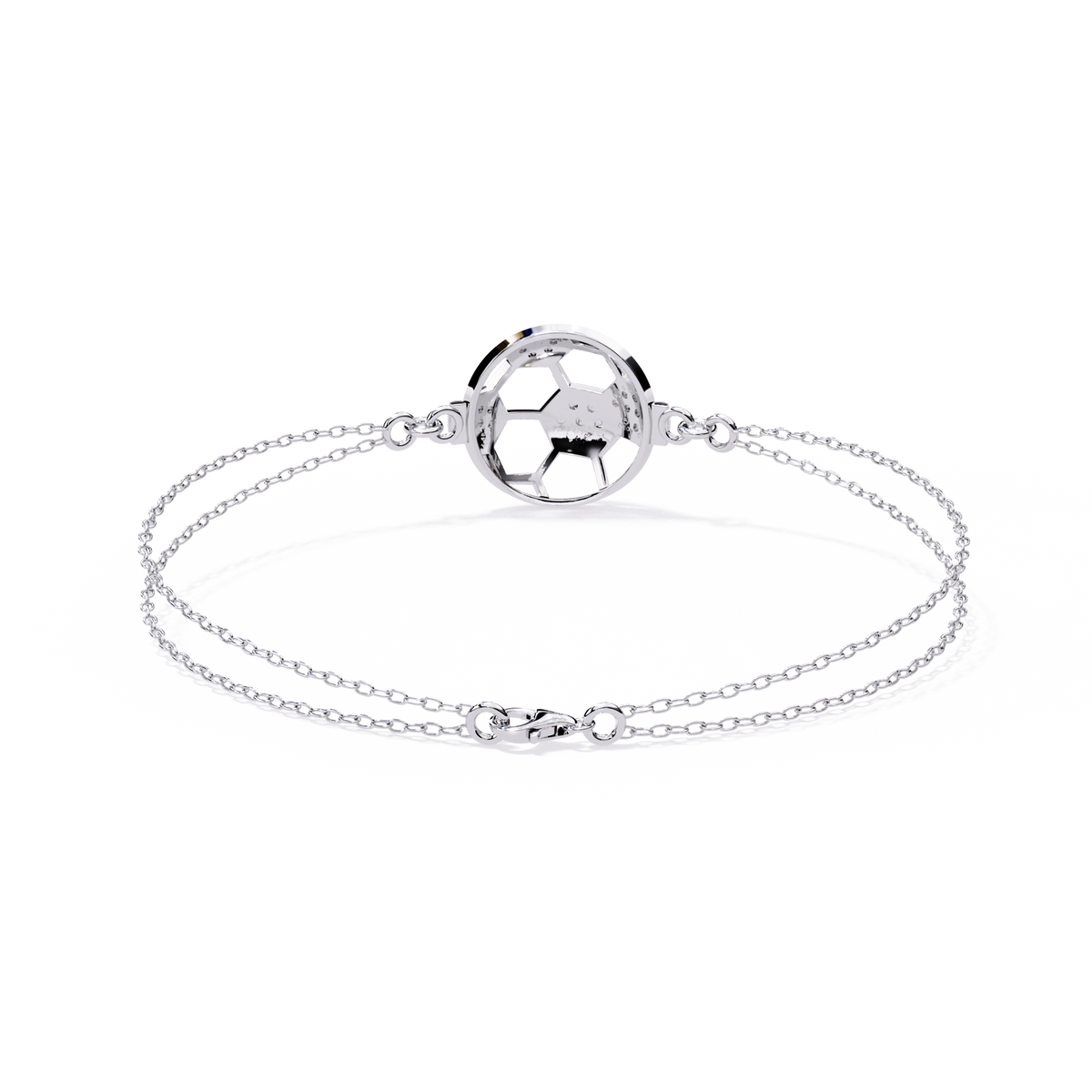 Reverra 14K Hexagon Mesh Diamond Fashion Bracelet, CTTW-0.2