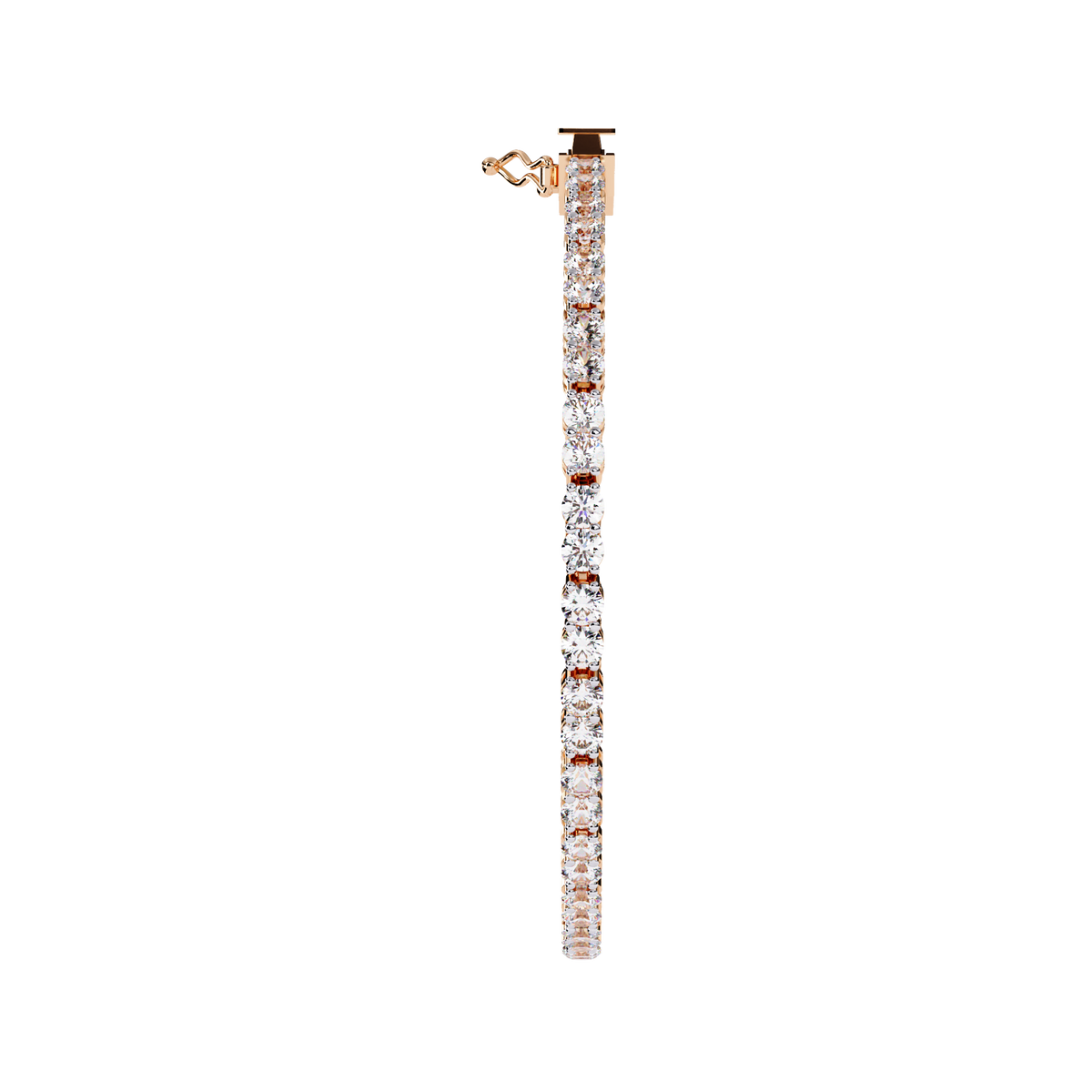 Reverra 14K Link Pattern Diamond Tennis Bracelet, CTTW-3.98