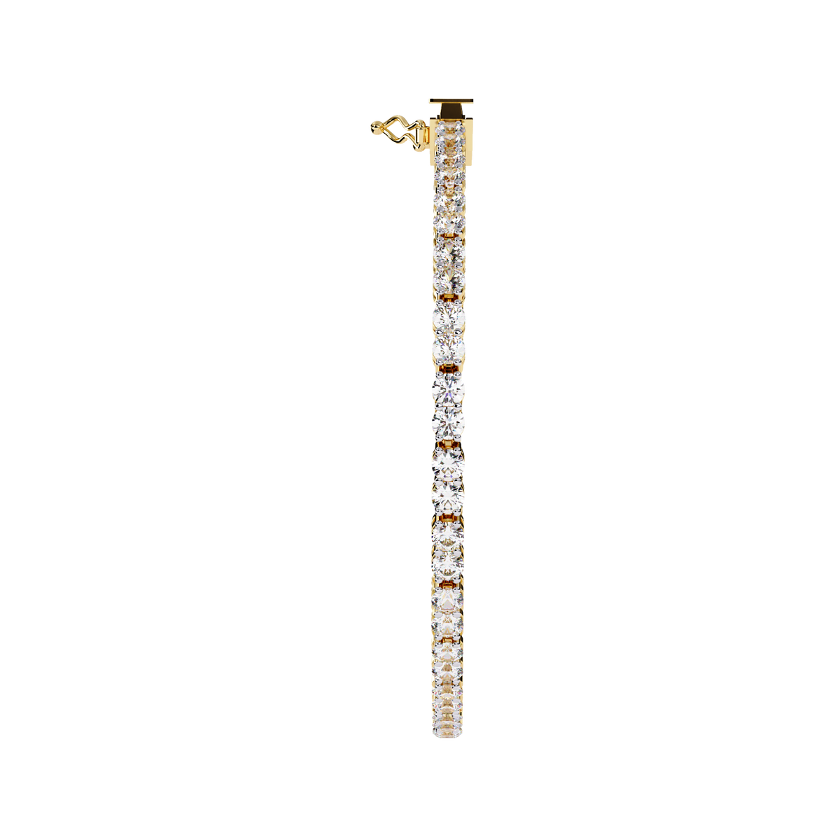 Reverra 14K Link Pattern Diamond Tennis Bracelet, CTTW-3.98