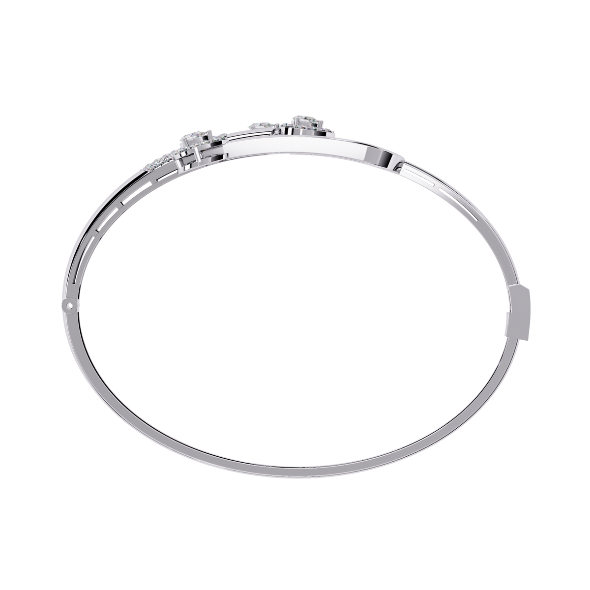 Reverra 14K Pear Drop Diamond Fashion Bracelet, CTTW-0.73