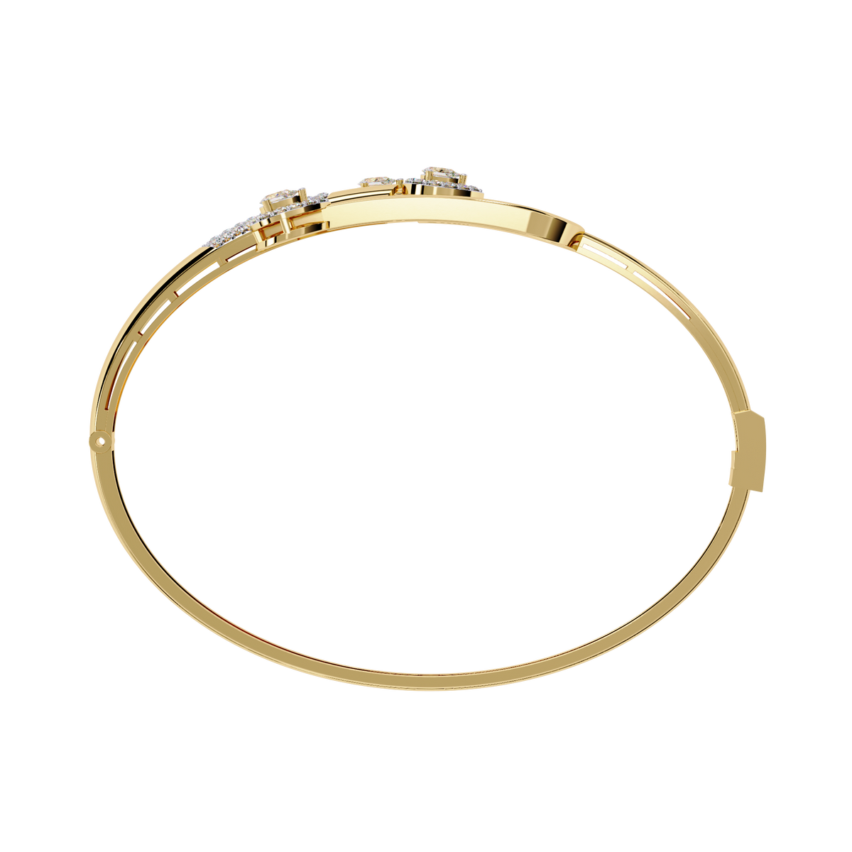 Reverra 14K Pear Drop Diamond Fashion Bracelet, CTTW-0.73