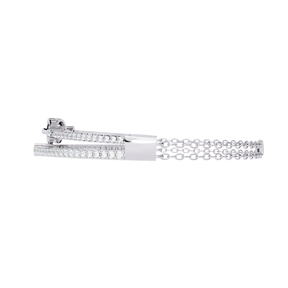 Reverra 14K Dual Bar Chain-Link Diamond Bracelet, CTTW-0.86