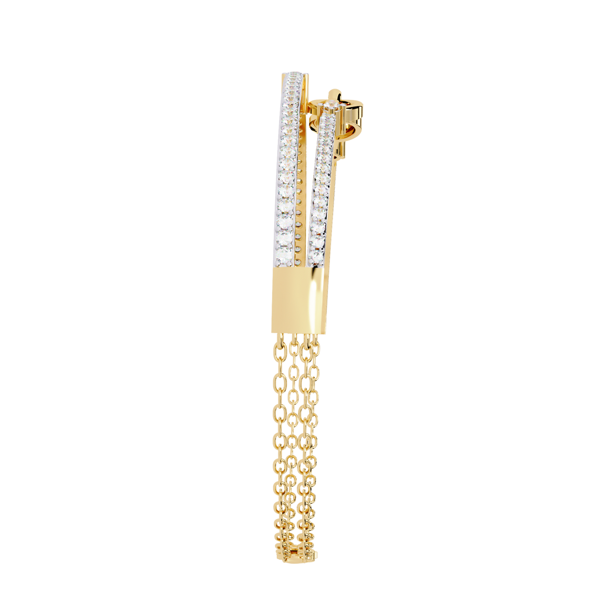Reverra 14K Dual Bar Chain-Link Diamond Bracelet, CTTW-0.86