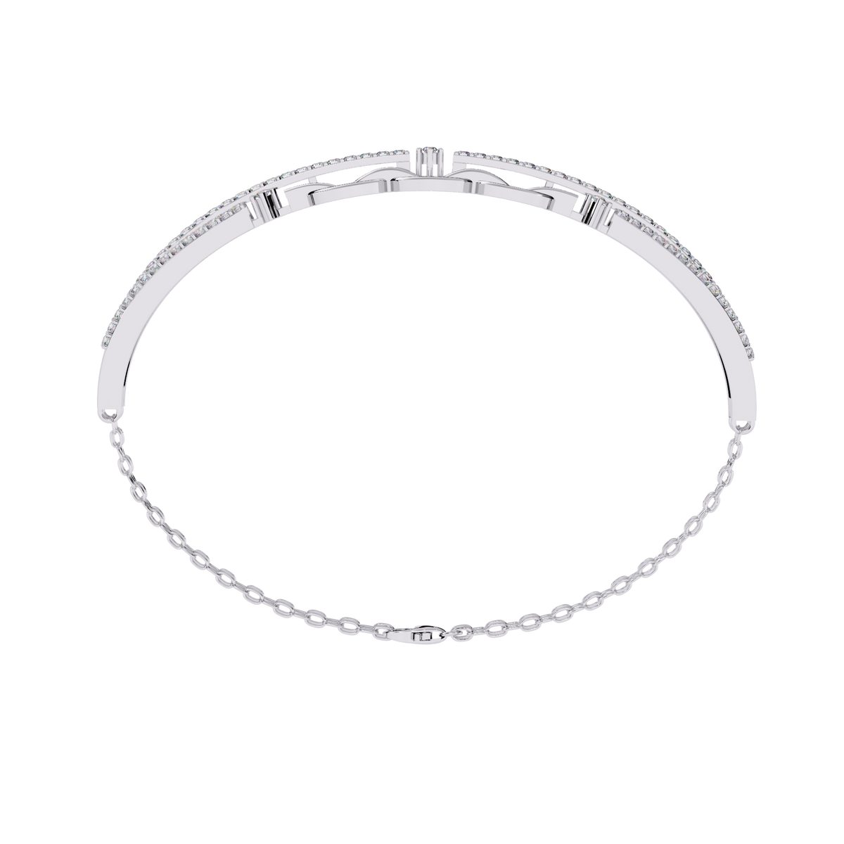 Reverra 14K Dual Bar Chain-Link Diamond Bracelet, CTTW-0.86