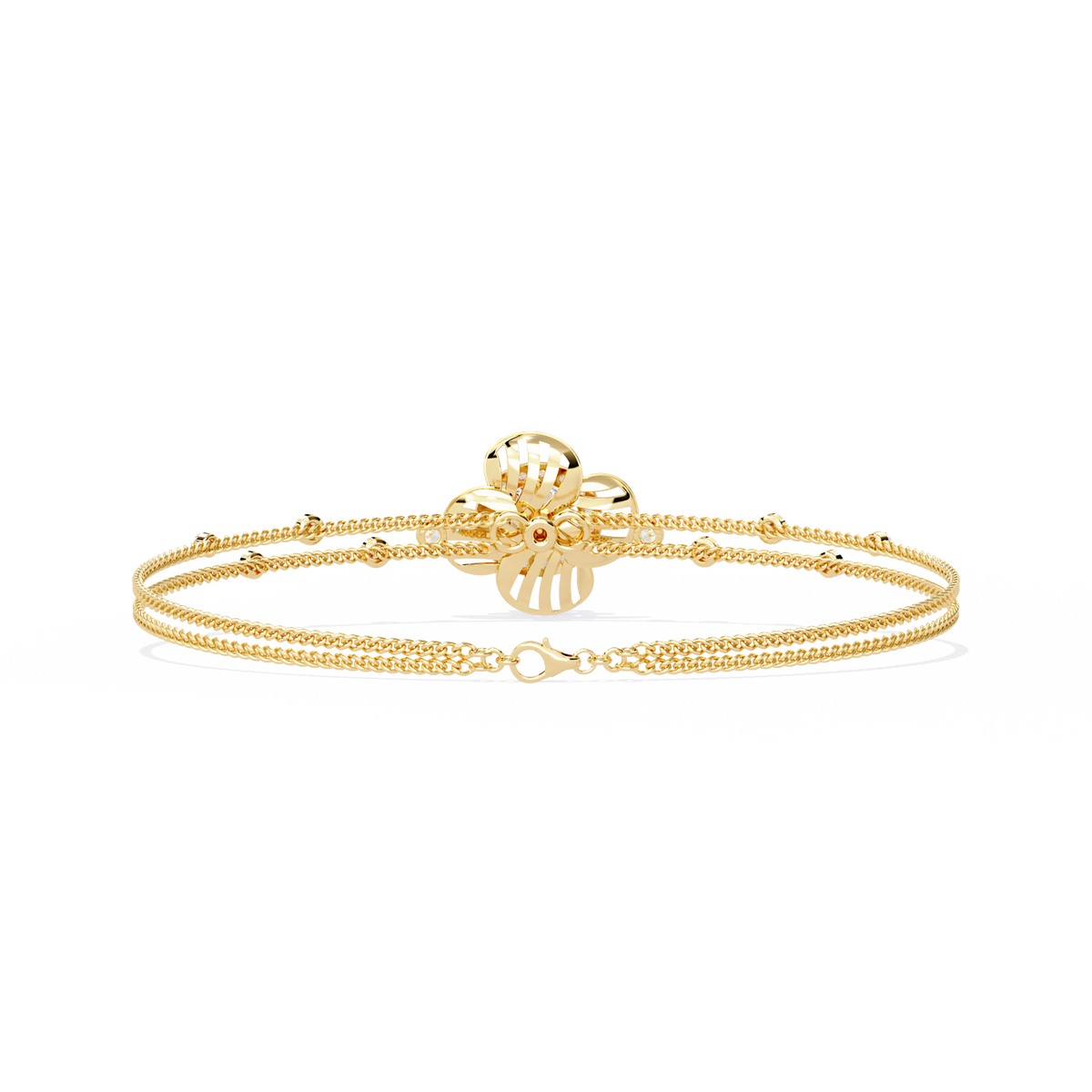 Reverra 14K Floral Diamond Bracelet, CTTW-0.95