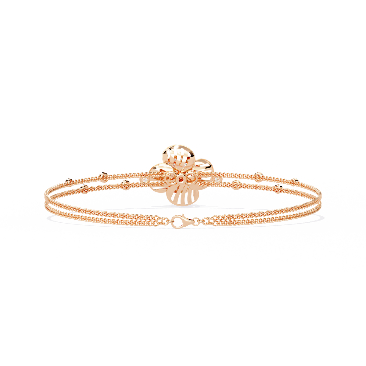 Reverra 14K Floral Diamond Bracelet, CTTW-0.95