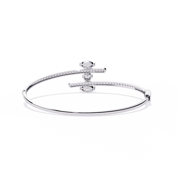 Reverra 14K Gold Marquise & Round Lab Grown Diamond Open Marquise Fashion Bracelet for Women, CTTW-1.56