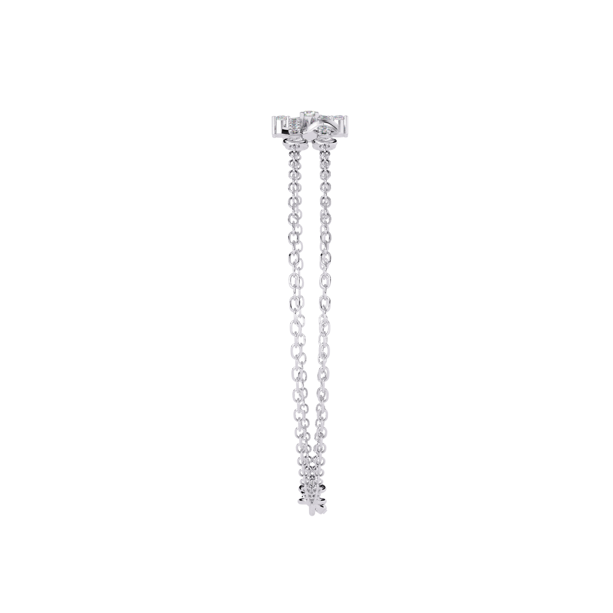 Reverra 14K Dual Chain Geometric Diamond Bracelet, CTTW-0.27