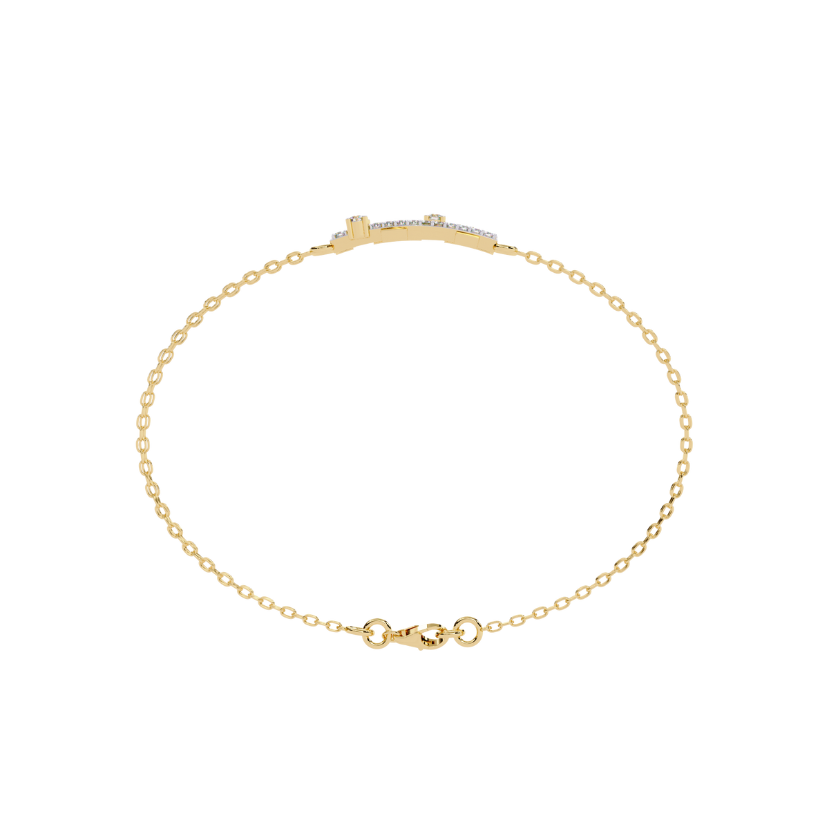 Reverra 14K Dual Chain Geometric Diamond Bracelet, CTTW-0.27