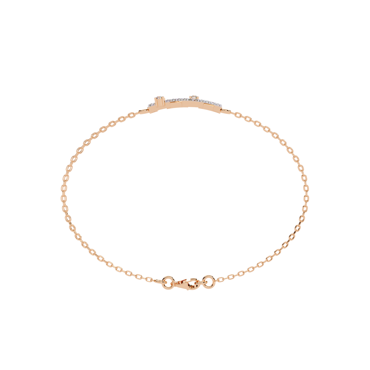 Reverra 14K Dual Chain Geometric Diamond Bracelet, CTTW-0.27