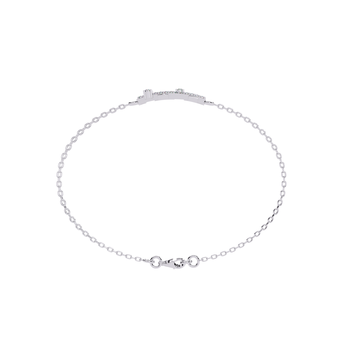Reverra 14K Dual Chain Geometric Diamond Bracelet, CTTW-0.27