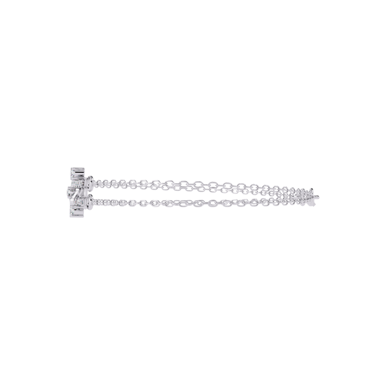 Reverra 14K Dual Chain Geometric Diamond Bracelet, CTTW-0.27