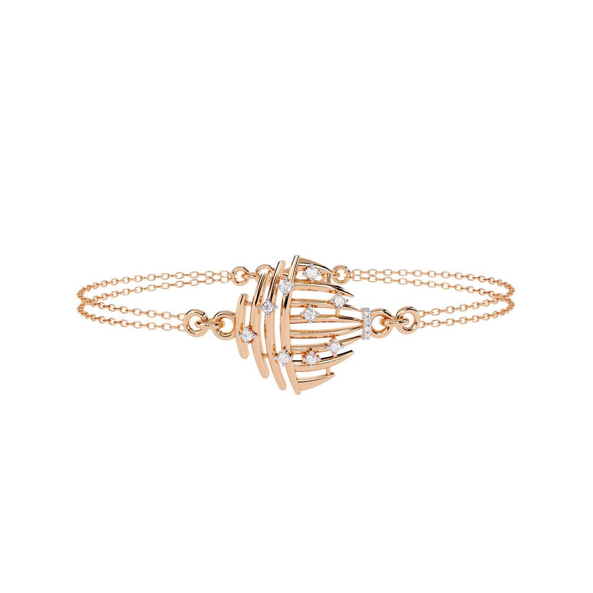 Reverra 14K Abstract Dome Diamond Bracelet, CTTW-0.13
