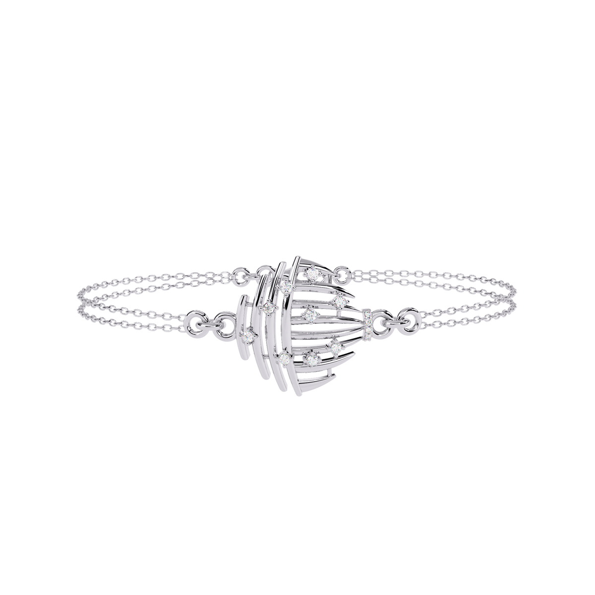 Reverra 14K Abstract Dome Diamond Bracelet, CTTW-0.13