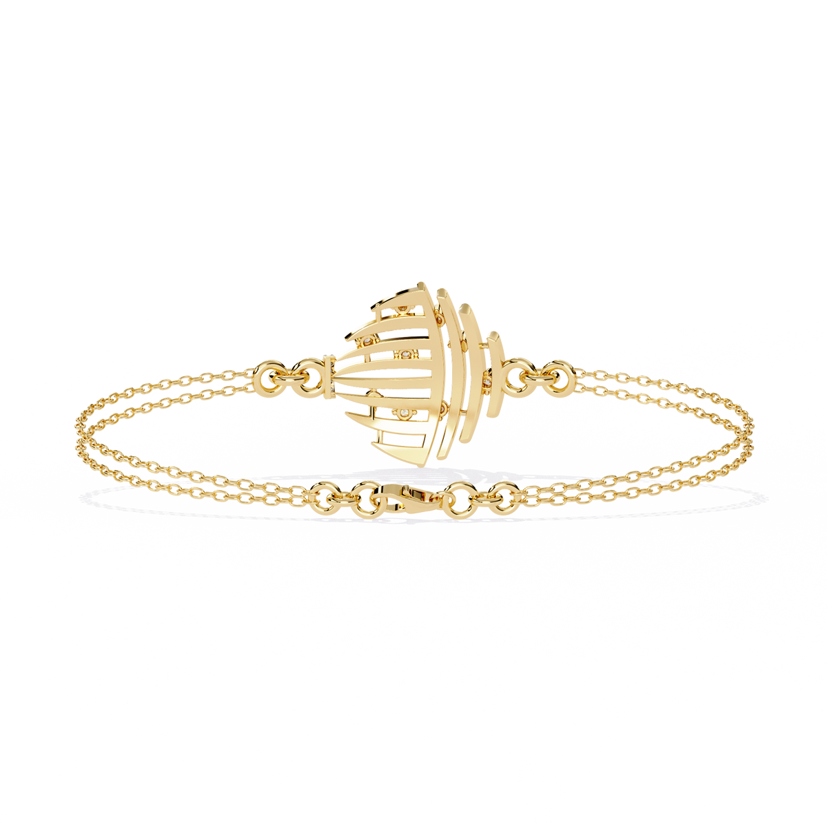 Reverra 14K Abstract Dome Diamond Bracelet, CTTW-0.13