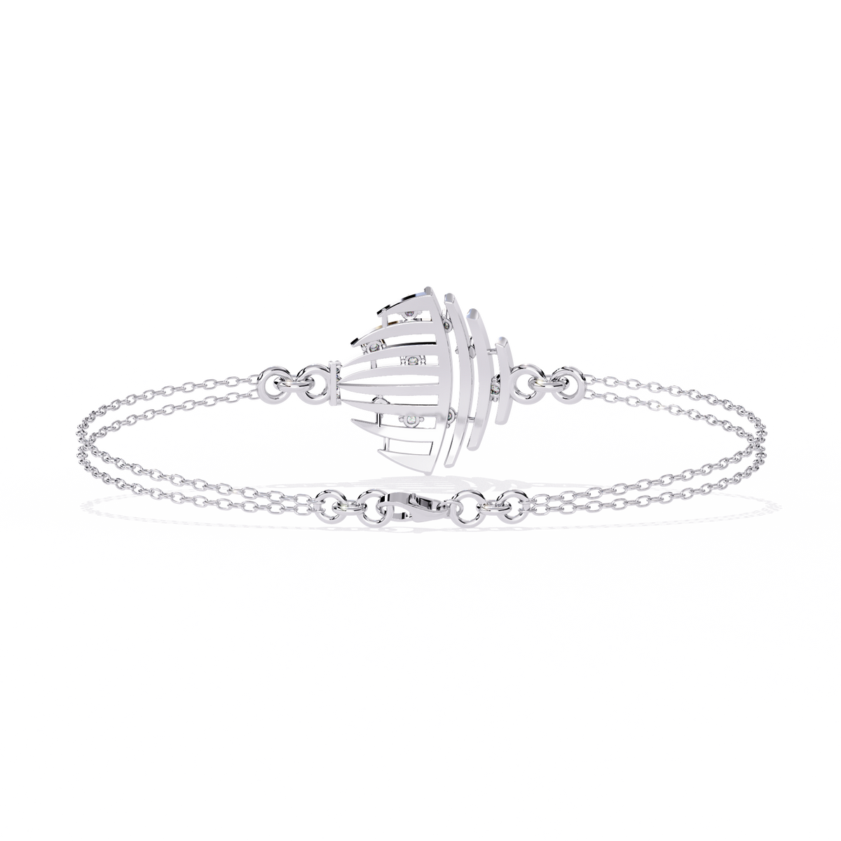 Reverra 14K Abstract Dome Diamond Bracelet, CTTW-0.13