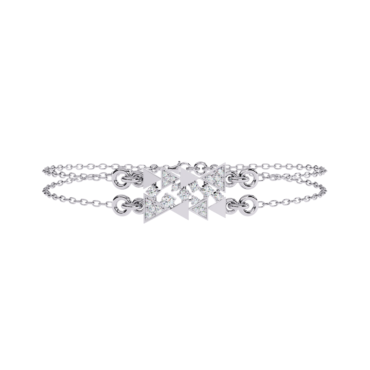 Reverra 14K Geometric Triangle Diamond Bracelet, CTTW-0.29