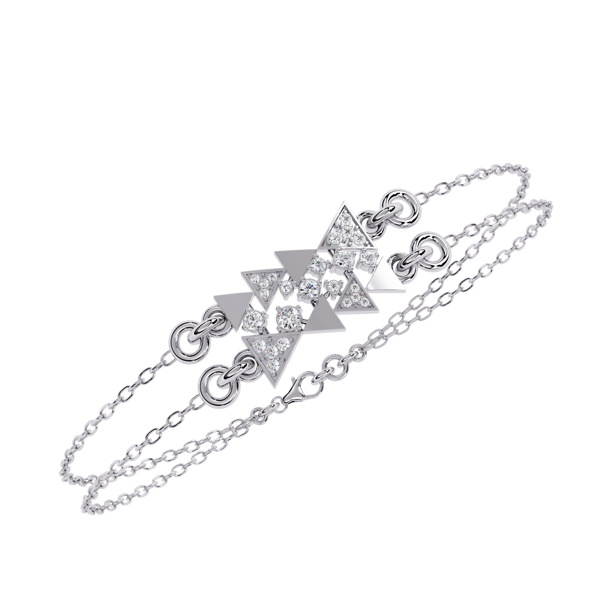 Reverra 14K Geometric Triangle Diamond Bracelet, CTTW-0.29