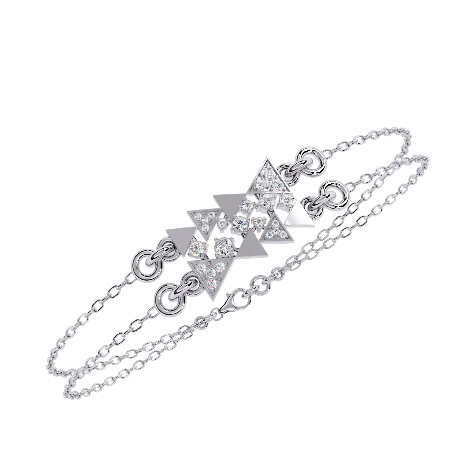 Reverra 14K Geometric Triangle Diamond Bracelet, CTTW-0.29