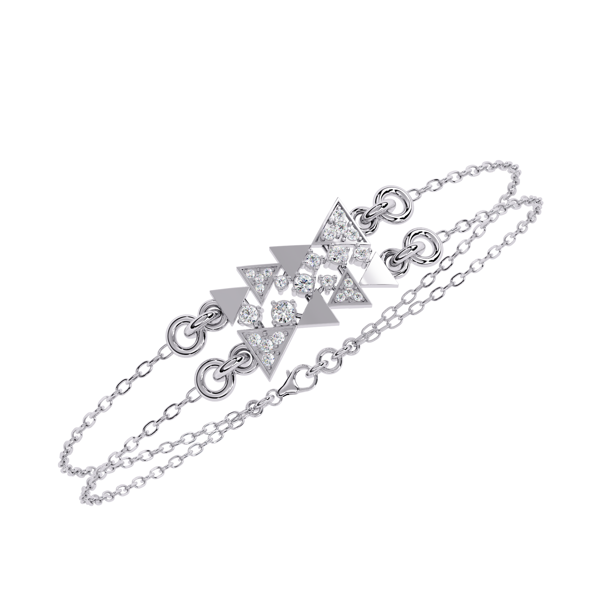 Reverra 14K Geometric Triangle Diamond Bracelet, CTTW-0.29