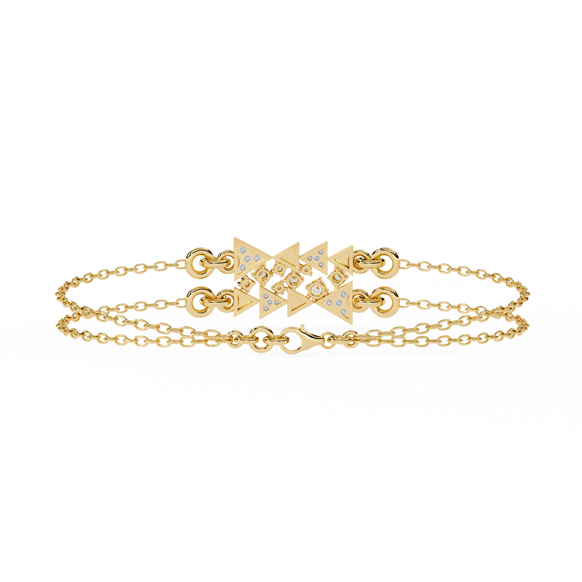 Reverra 14K Geometric Triangle Diamond Bracelet, CTTW-0.29