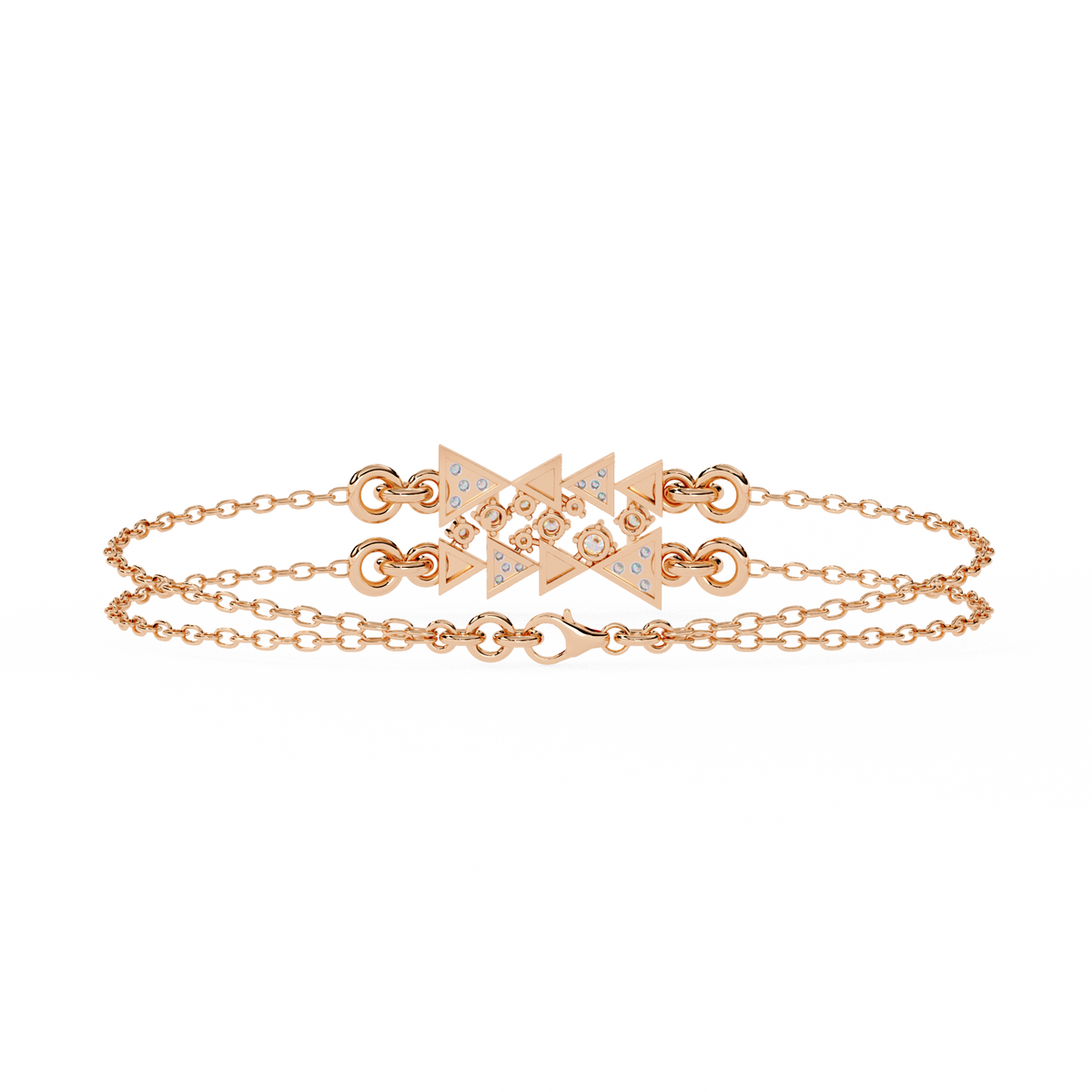 Reverra 14K Geometric Triangle Diamond Bracelet, CTTW-0.29