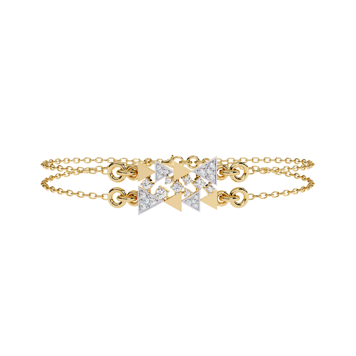 Reverra 14K Geometric Triangle Diamond Bracelet, CTTW-0.29